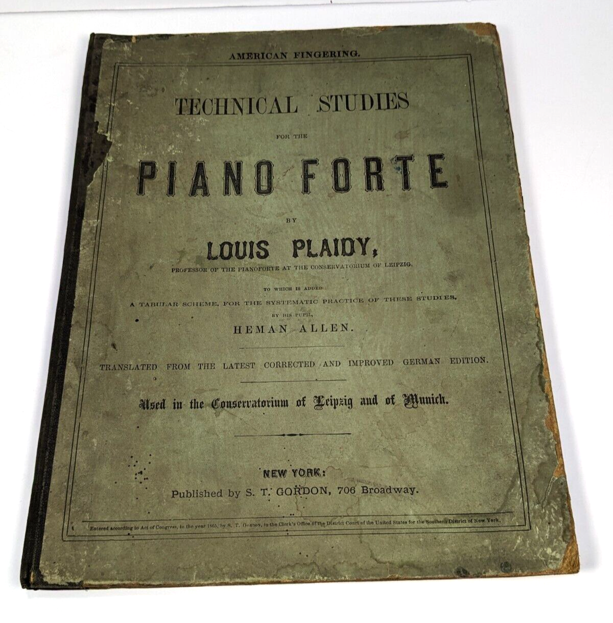 Antique 1865 Technical Studies for the Piano-Forté – Rare 19th Century Music
