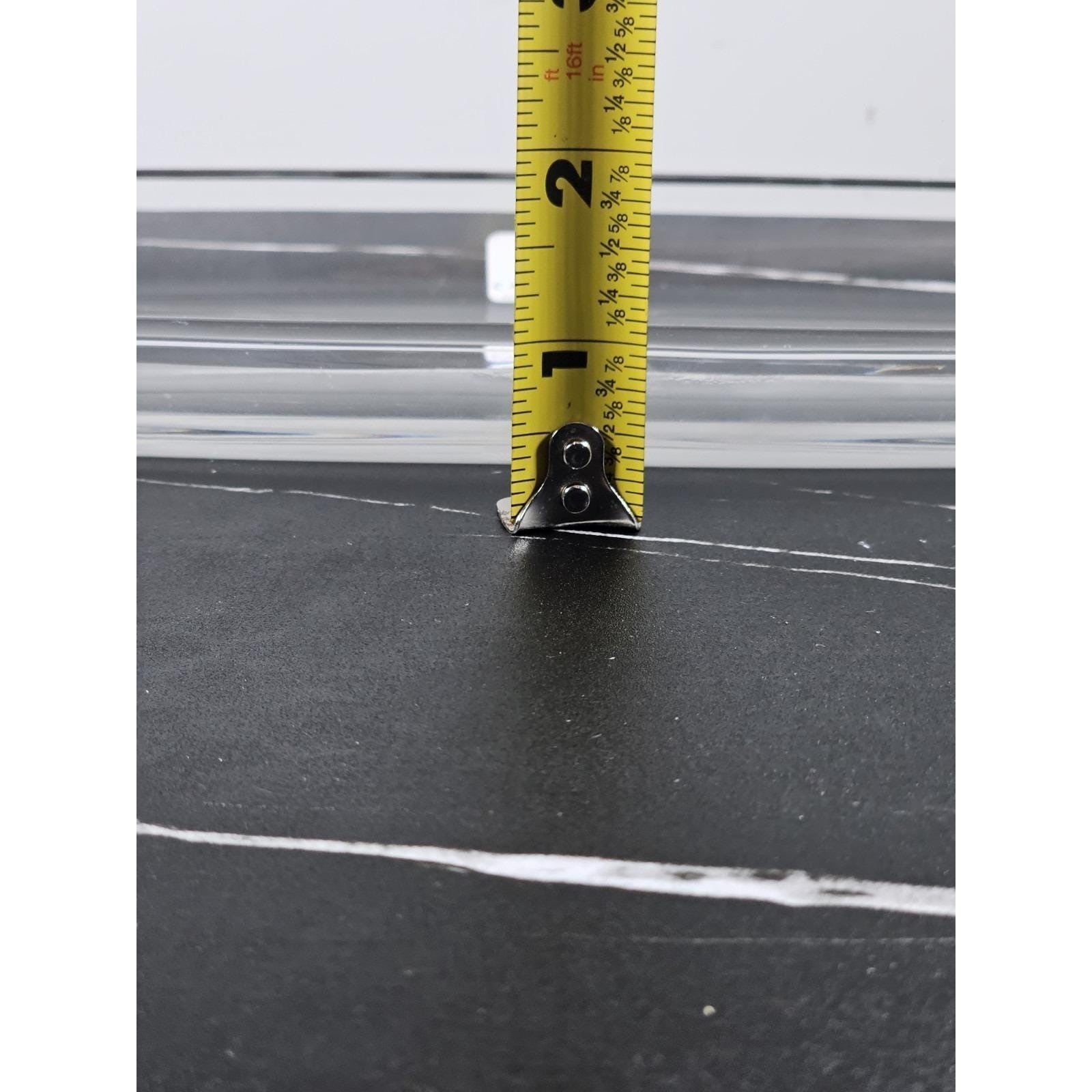 Caldier Italy Glass Oval Serving Plate 19 Inch Vintage Platter