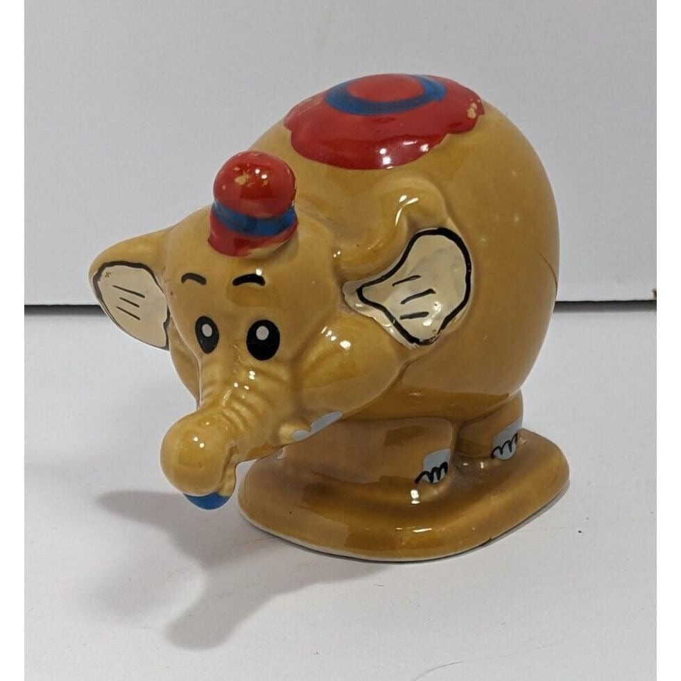 Vintage Edasa Circus Elephant Figurine Hand Painted Ceramic Elephant
