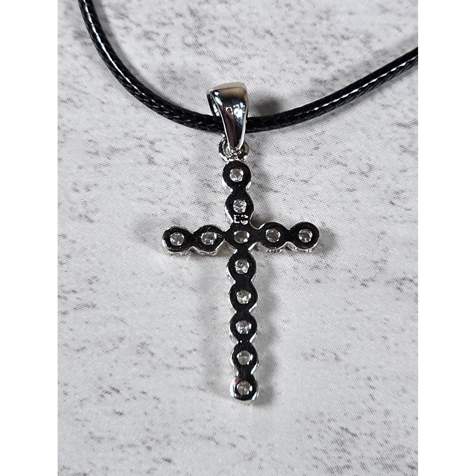 Vintage Sterling Silver Cross Pendant Necklace Faith Jewelry