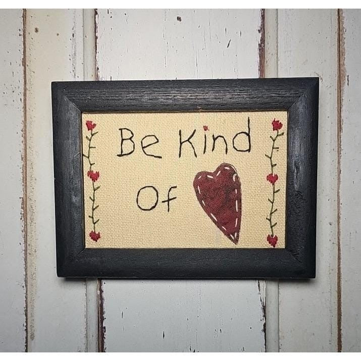 Vintage Cross Stitch Family Warms the Heart Framed Wall Art