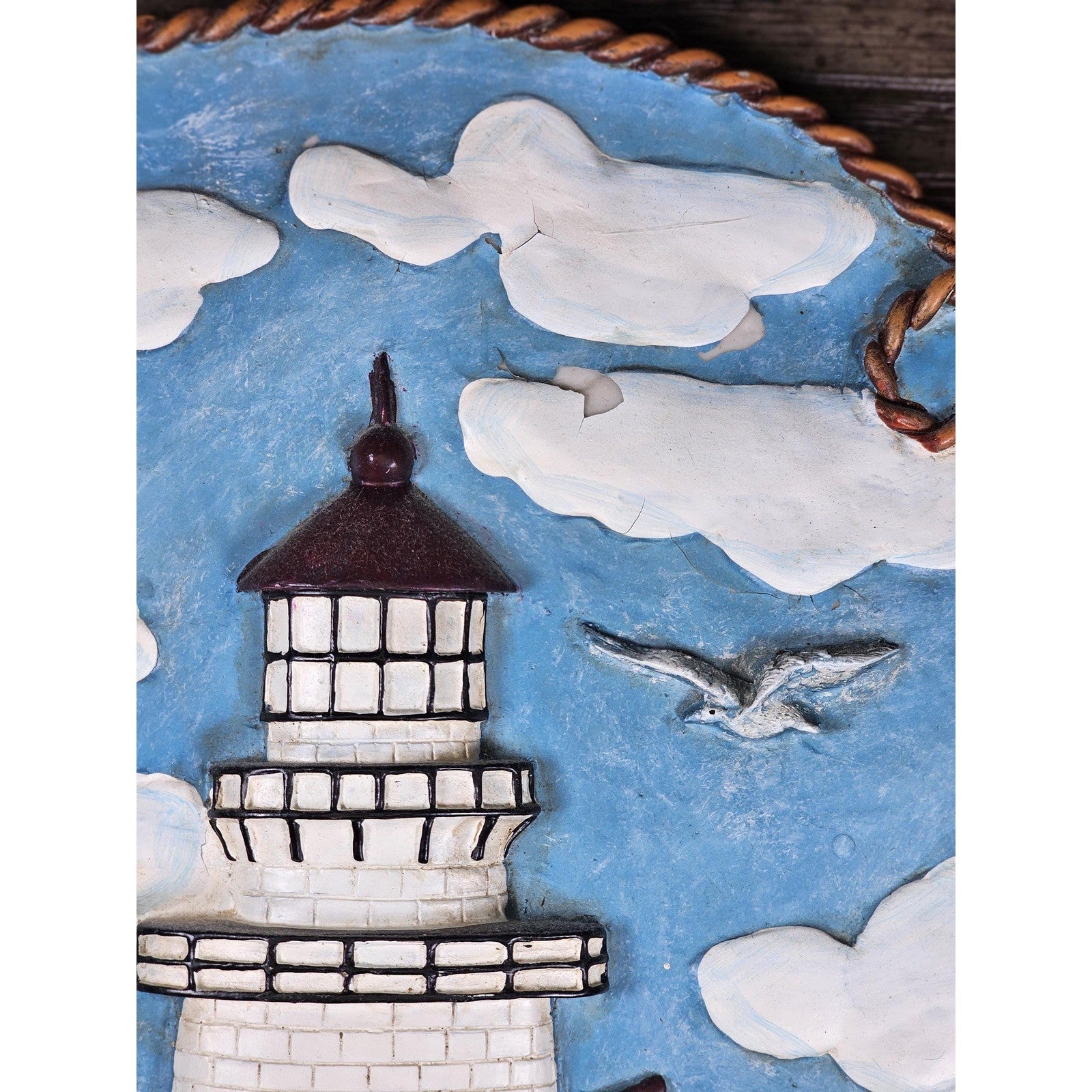 Ganz 3D Lighthouse Coastal Wall Decor – Nautical Beach Hanging Art 12.5"