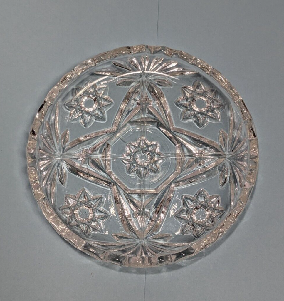 Set of 3 Vintage Cut Glass Drink Coasters 3 ¾ Inches