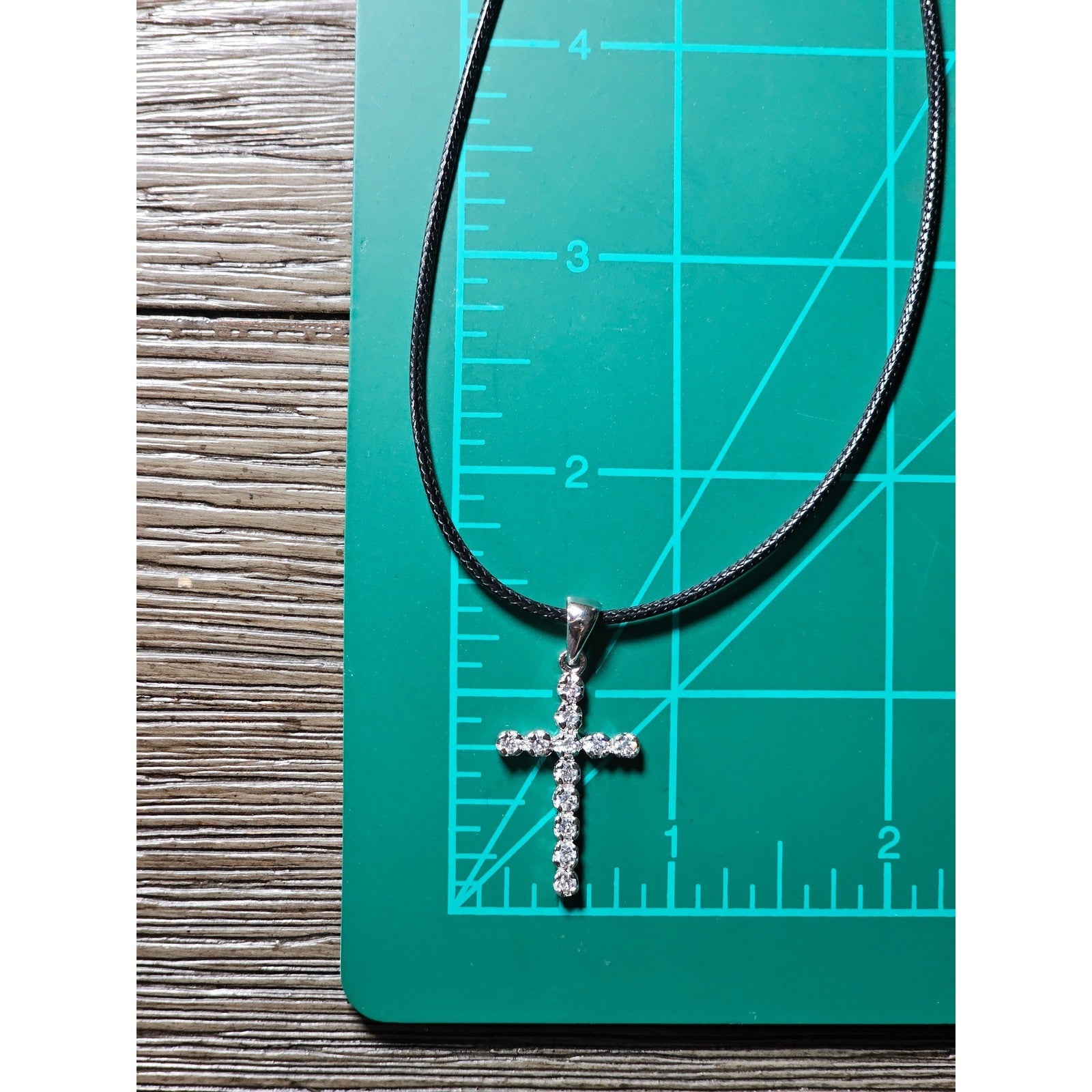 Vintage Sterling Silver Cross Pendant Necklace Faith Jewelry