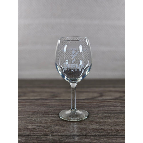 Duplin Winery Wine Glass 7" Tall Etched Stemmed Goblet