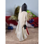 Vintage 1980s Angel Figurines Set of 2 Fabric Face Angels 7.5"