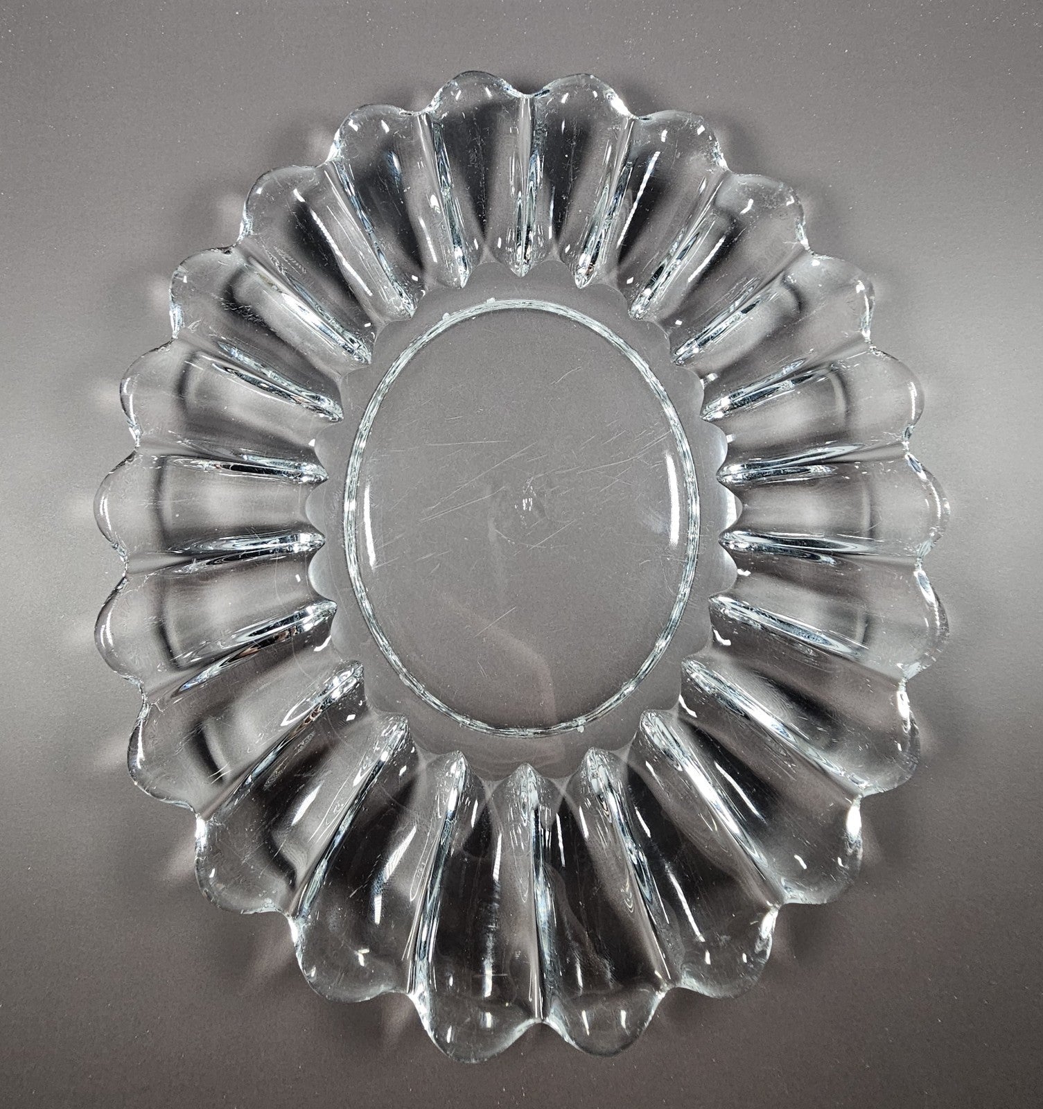 Vintage Heisey Clear Pressed Glass Oval Bowl – Elegant Centerpiece Piece