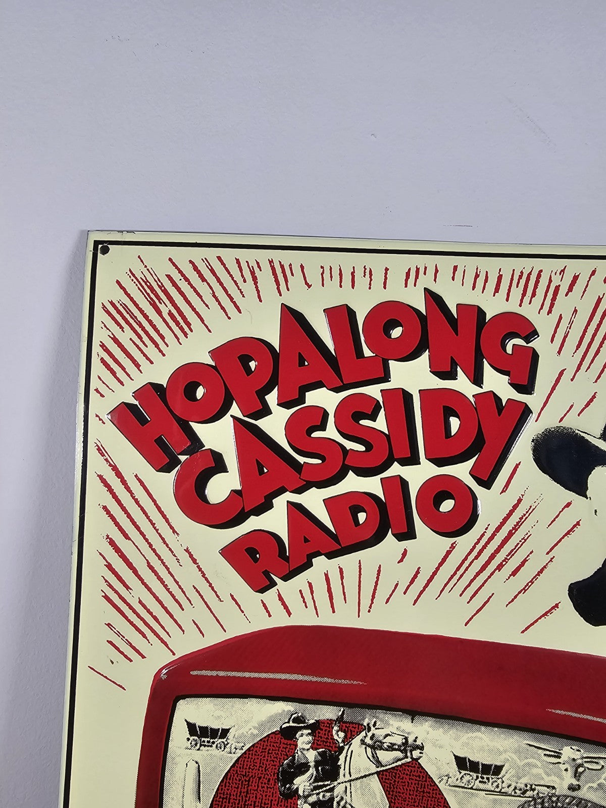 Hopalong Cassidy Radio Tin Sign 9 × 12 Vintage Arvin Radios Wall Decor