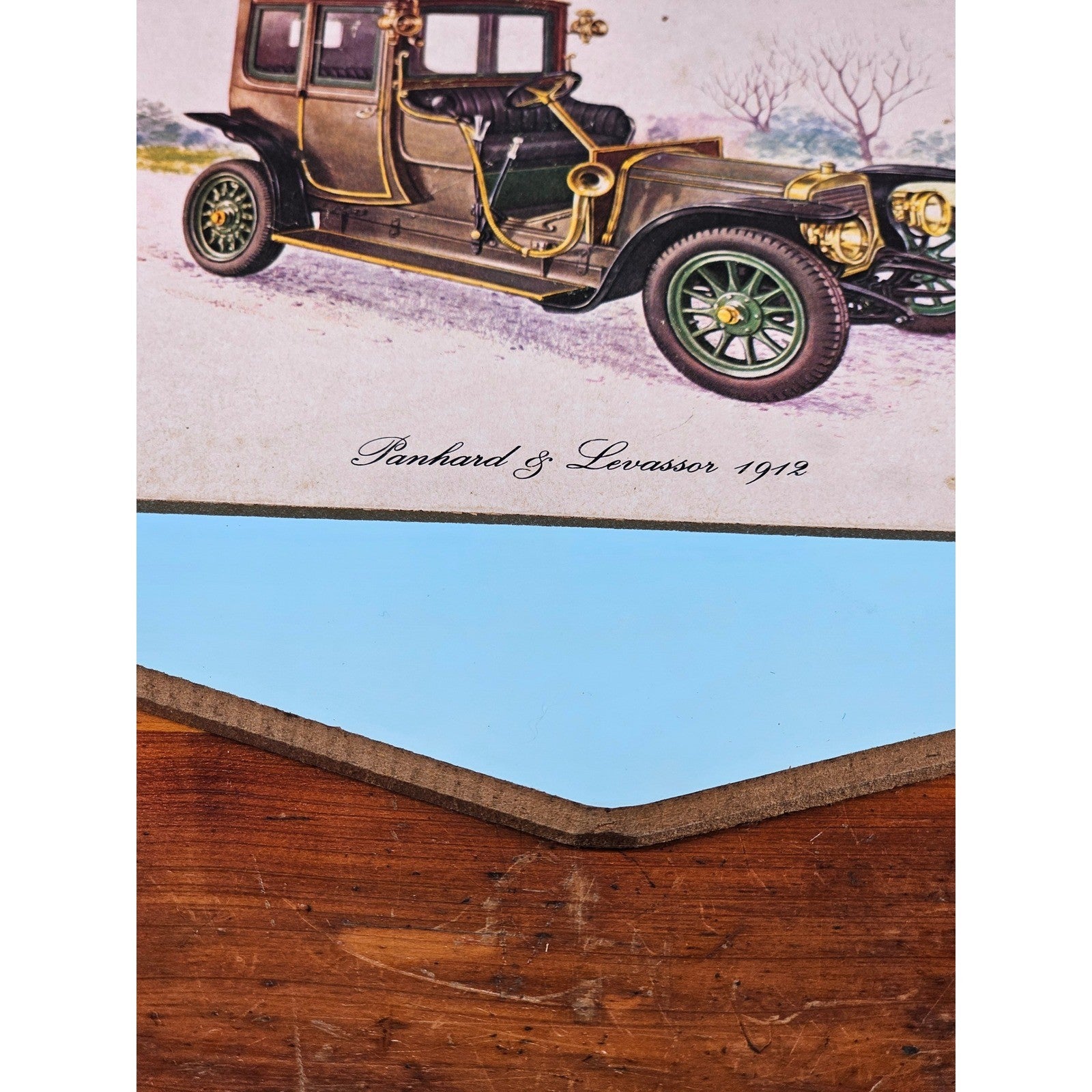 Vintage Panhard & Levassor 1912 Automobile Wall Plaque 11.5 x 8