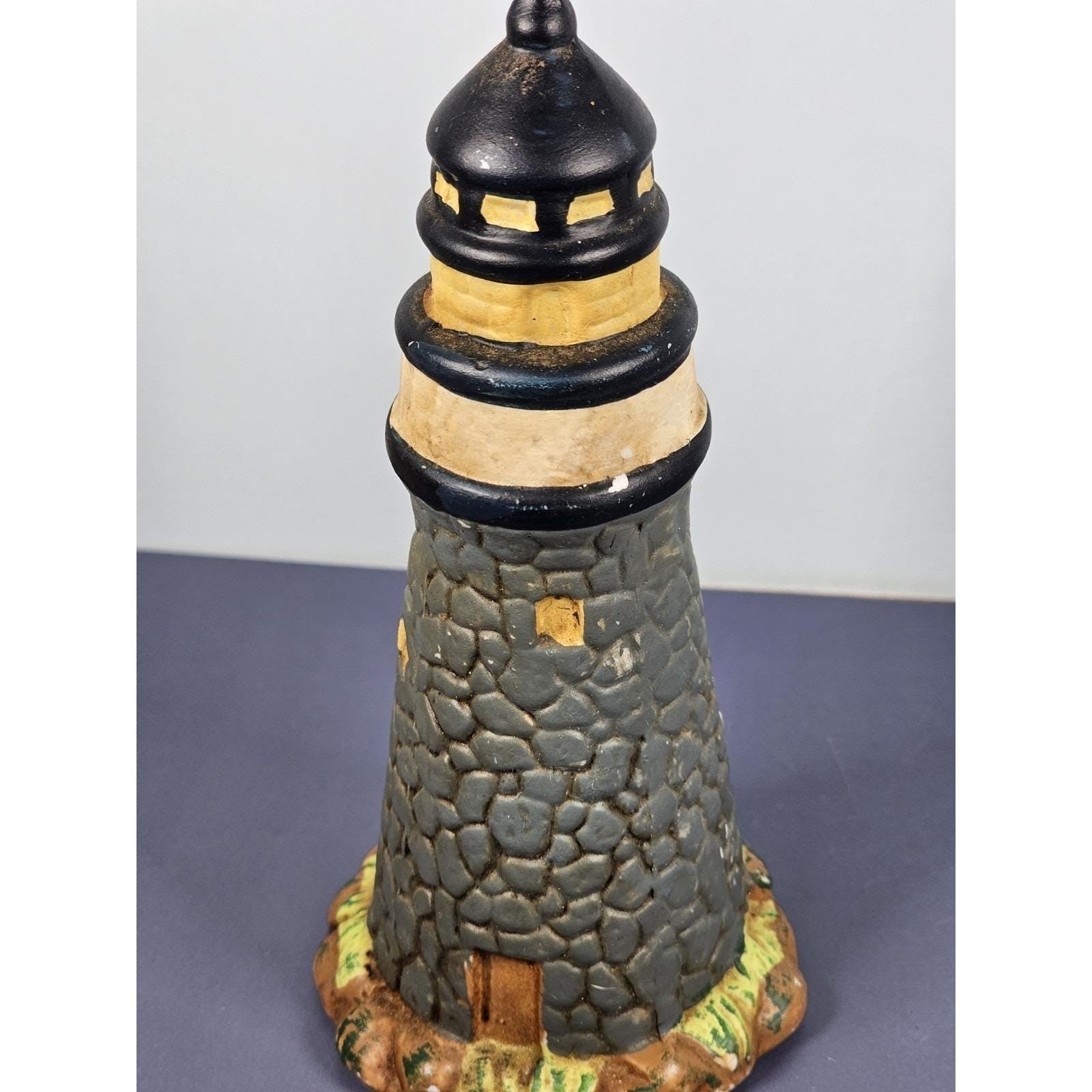 KS Collection Lighthouse Figurine Rock Texture Coastal Decor