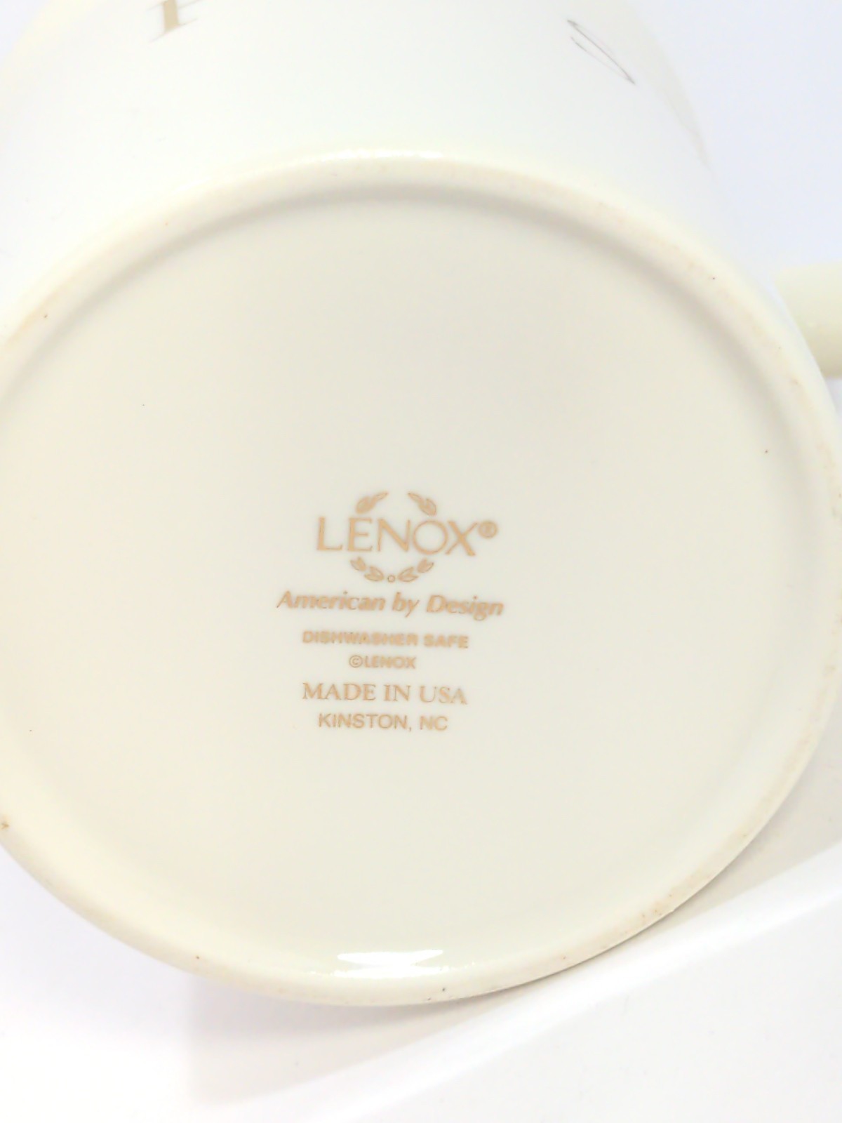 PBS Coffee Mug White With Gold Trim by Lenox – Classic Porcelain USA