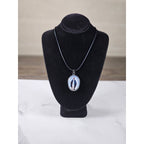 Vintage Madonna Pendant Necklace Oval Religious Medallion
