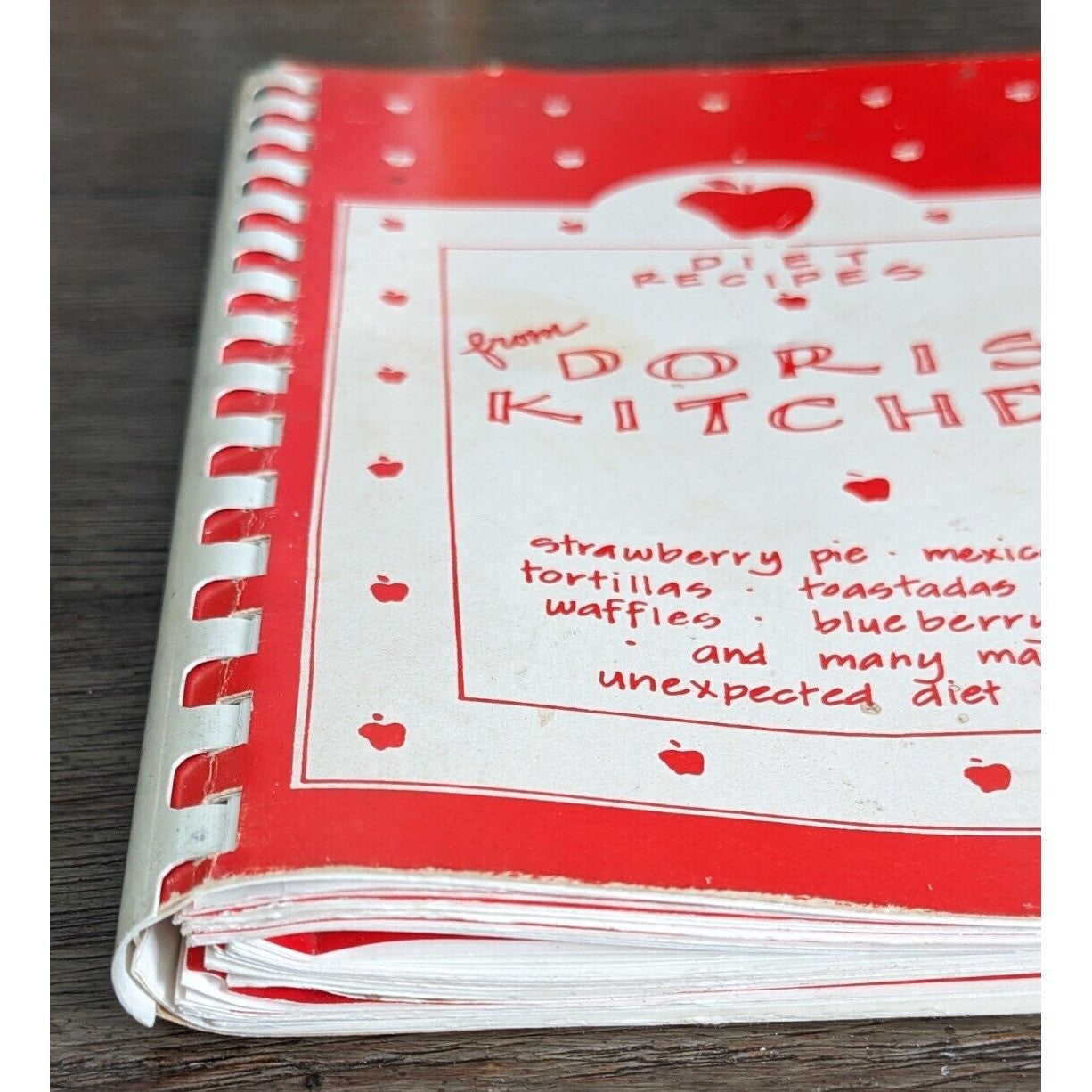 Vintage "Diet Recipes from Doris' Kitchen" (1988) Spiral-Bound Cookbook – Retro