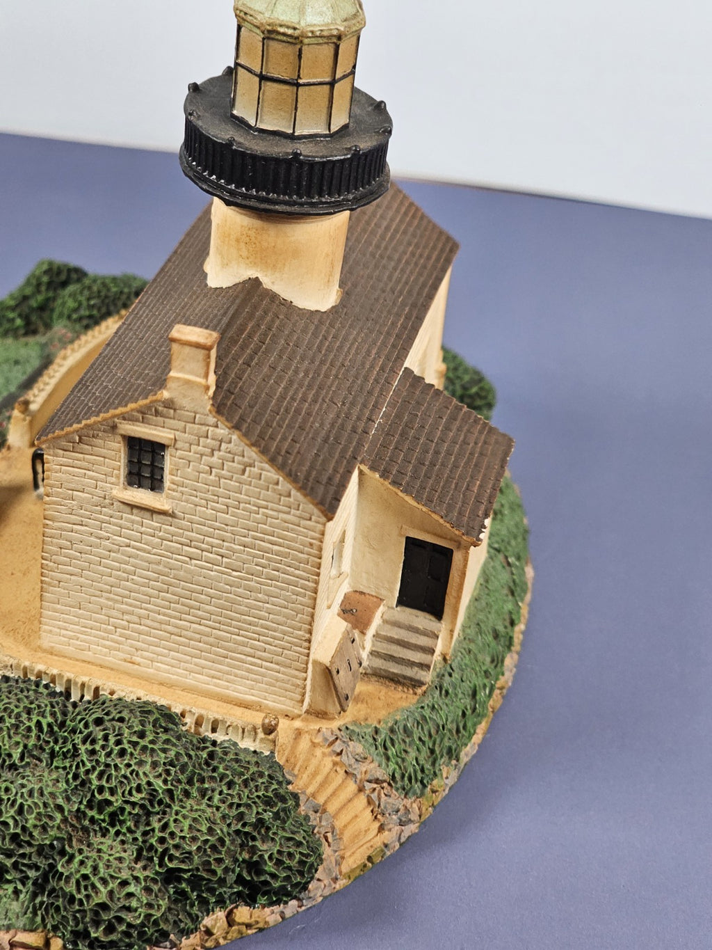 Vintage Old Point Loma Lighthouse sculpture by the Danbury Mint San Diego CA