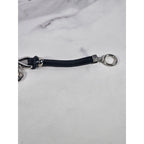 Vintage Petite Leather Peace Sign Bracelet Silver Tone Boho Jewelry