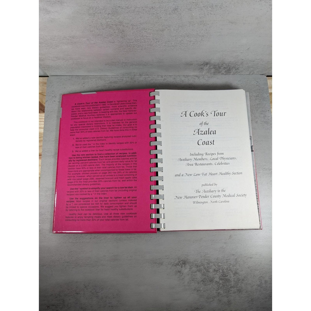 1985 Azalea Coast Cookbook Wilmington NC Spiral Community Book