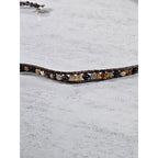 Brown Beaded Wrap Bracelet Leather Cord Multi Tone Stone Boho