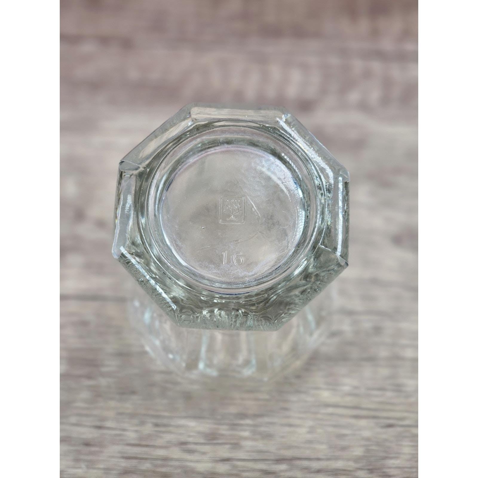 Vintage Crisa Paneled Clear Glass Tumblers | 5 Inch Tall Drinking Glasses