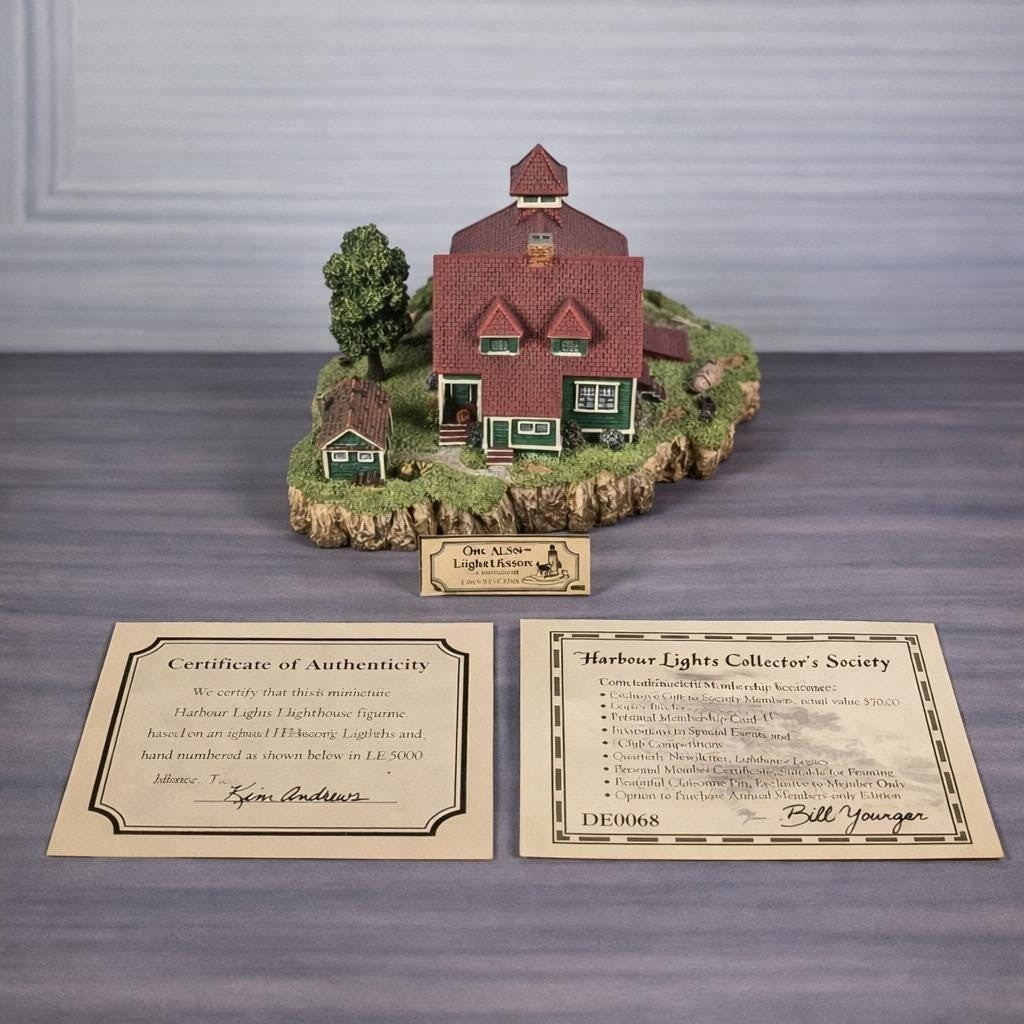 Harbour Lights Point Allerton Lighthouse 2001 w/ COA