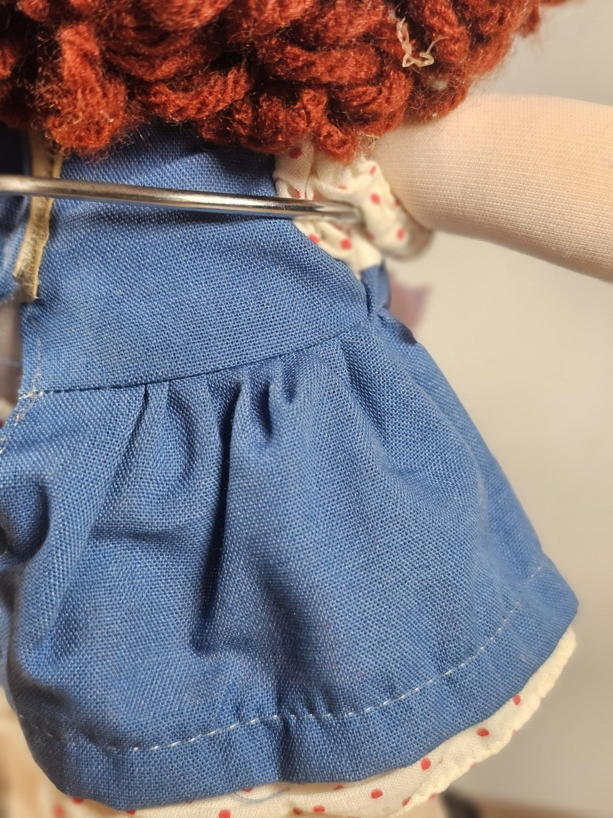 Vintage Russ Berrie "Amber" 1980s Cloth Doll With Original Hang Tag & Stand Polk