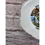 Vintage San Francisco Souvenir Plate Gold Trim Scalloped 5.5"