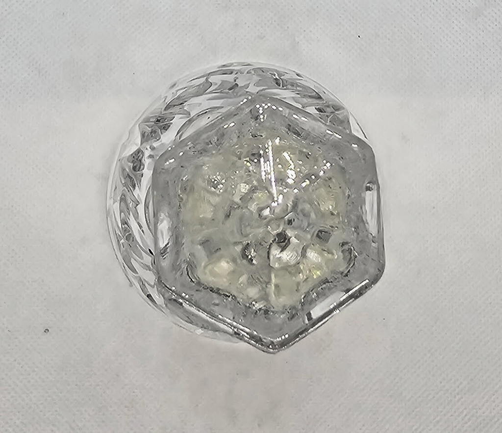 Vintage Crystal clear glass bell - Sun design