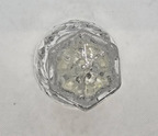 Vintage Crystal clear glass bell - Sun design