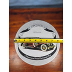 Vintage Classic Car Cookie Tin Empty Round Metal Motorcars from the Classic Era