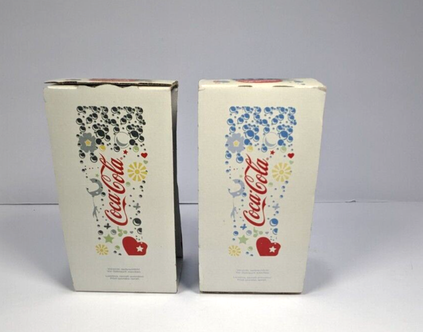 Lot of 2 European 125th Anniversary Coca-Cola And McDolalds Glasses In Box 2010