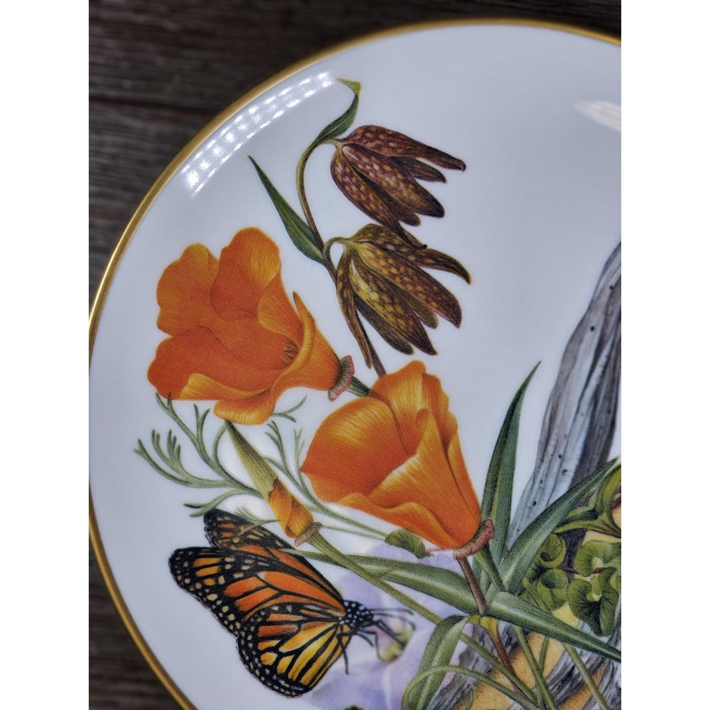 Franklin Mint California Wildflowers Plate 1978 Porcelain