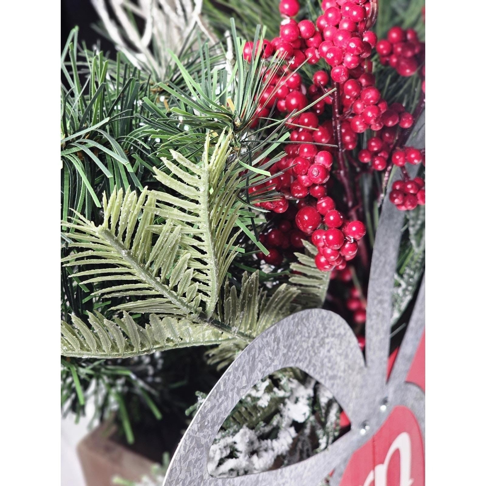 Rustic Merry Christmas Wooden Box Sign Farmhouse Holiday Wall Decor