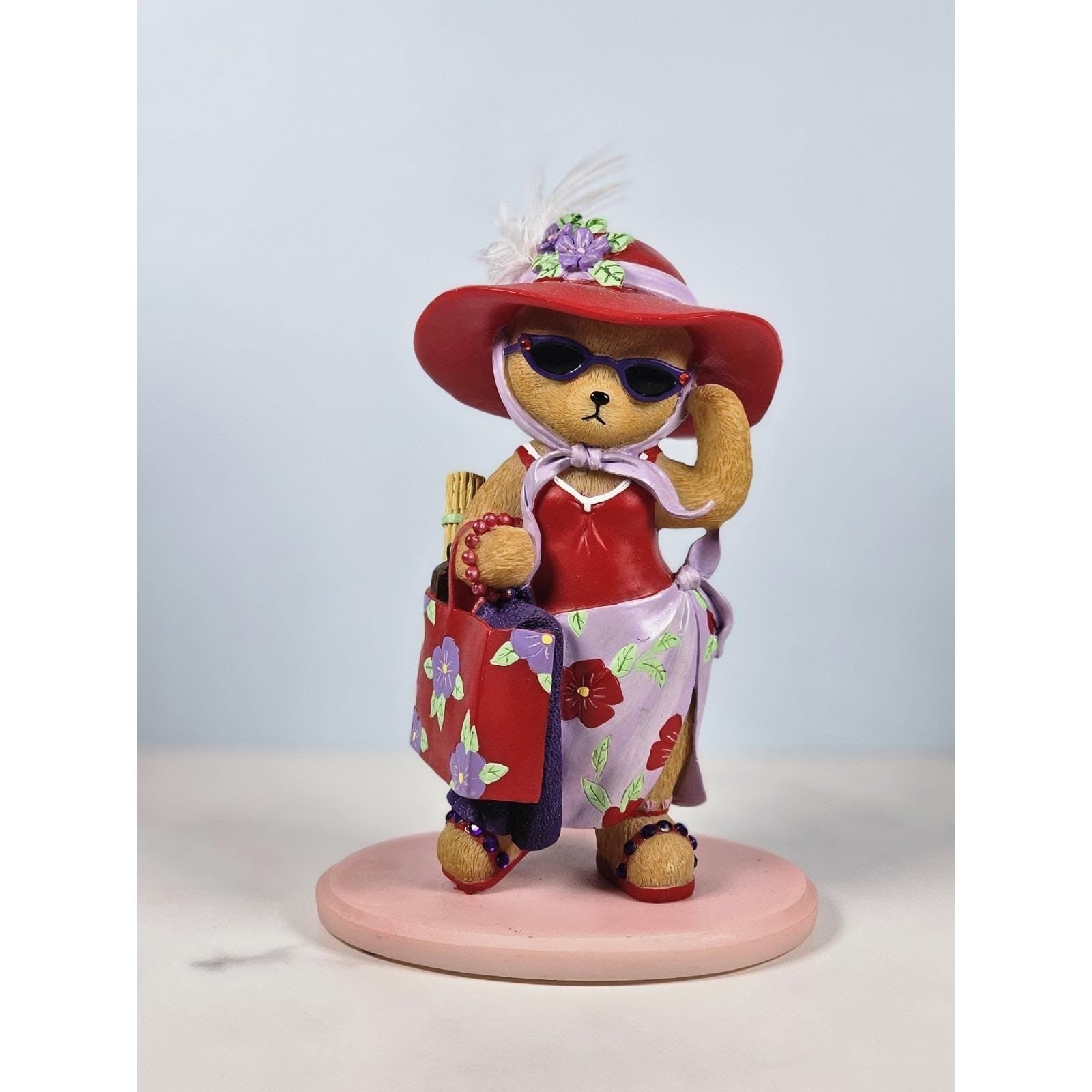 Hamilton Collection Beach Bear Figurine Vintage Resin Teddy Decor