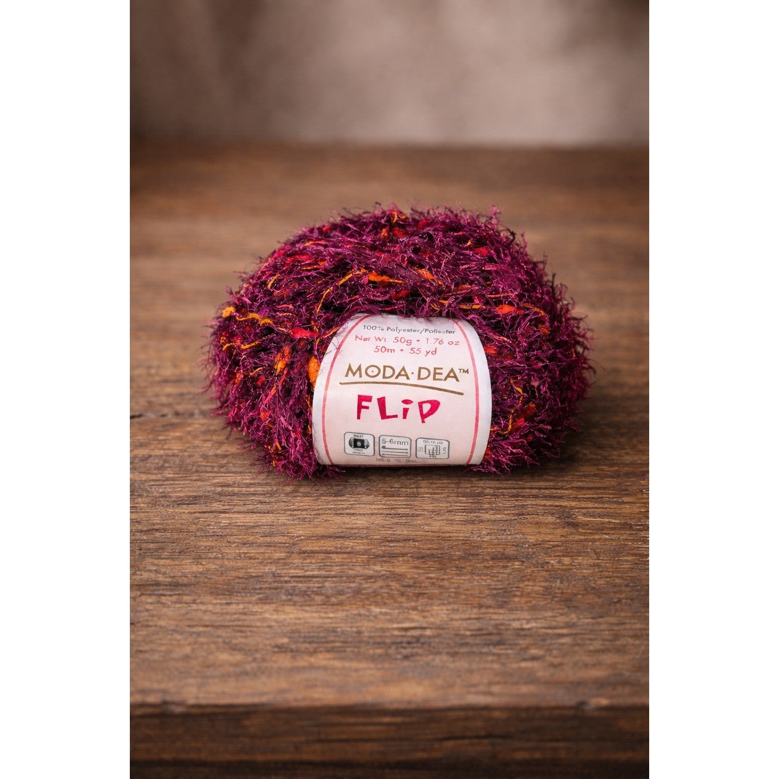 Vintage Moda Fil Claret Eyelash Yarn Textured Novelty Skein 50g