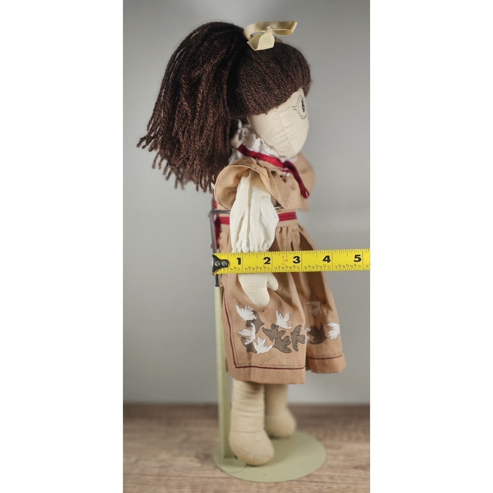 Vintage 17" Handmade Cotton Girl Doll