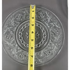 Anchor Hocking Sandwich Glass Salad Plates Set of 4 7.25" Floral