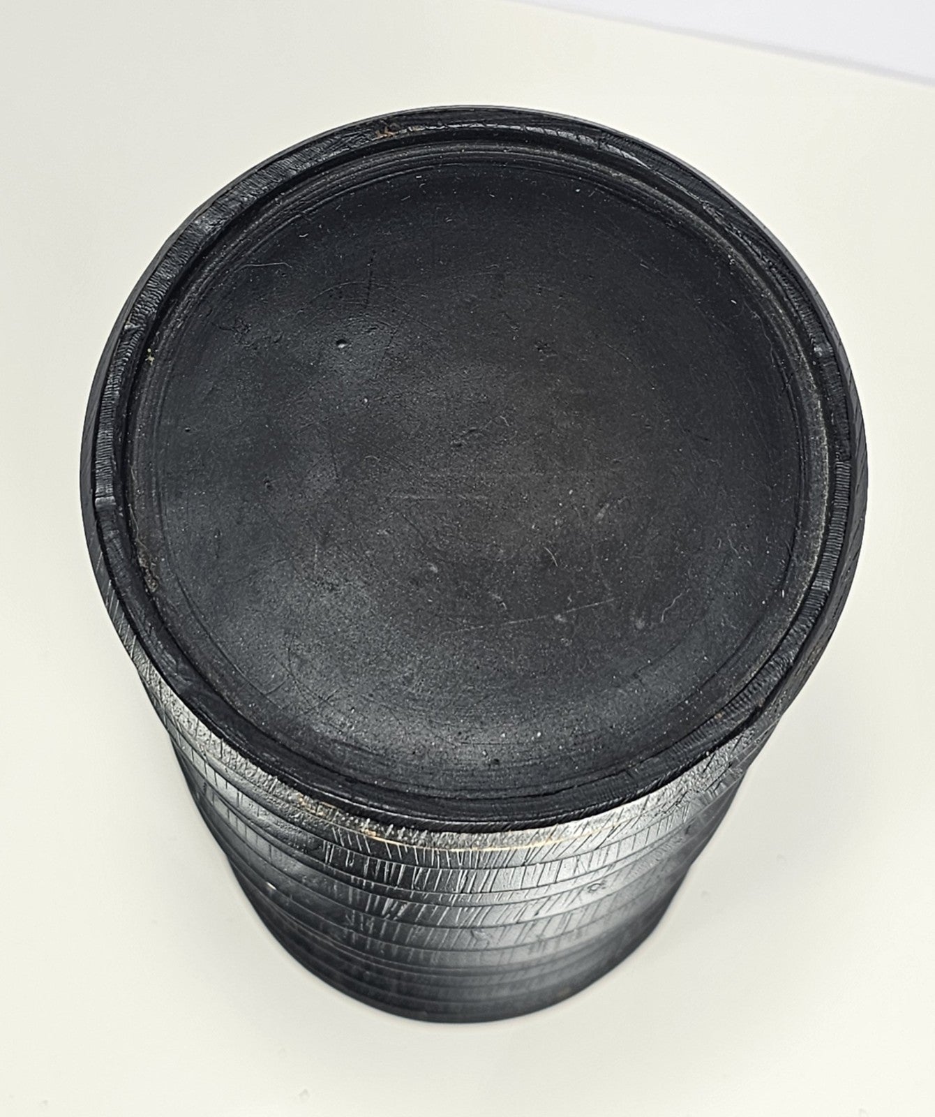 10 in Black Wood Accordion Candle Holder – Rustic Coastal Home Décor Accent