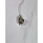 Vintage Harmony Ball Necklace Jingle Pendant Silver Tone