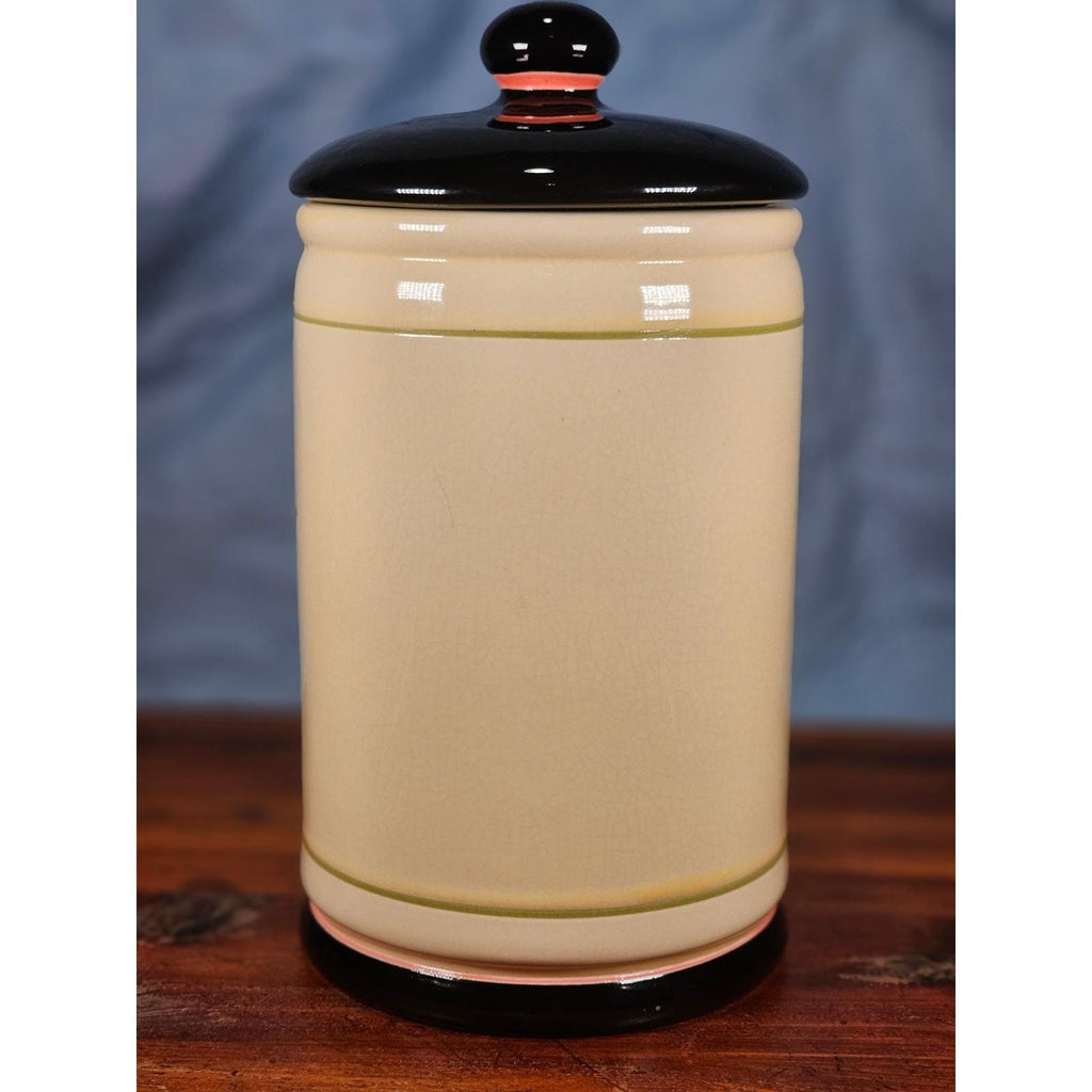 Vintage OGGI Chardonnay Wine Ceramic Canister With Lid 10 In