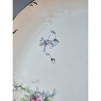 Vintage Austria Hand Painted Floral Porcelain Plate 11" Gold Rim
