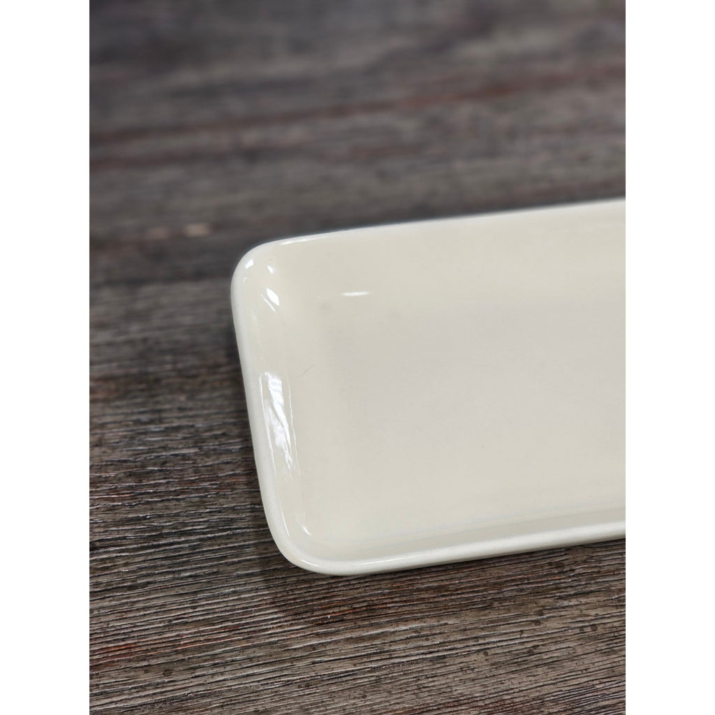 Old Pottery Company Rectangular Dish 7x5 Cream Stoneware Tray