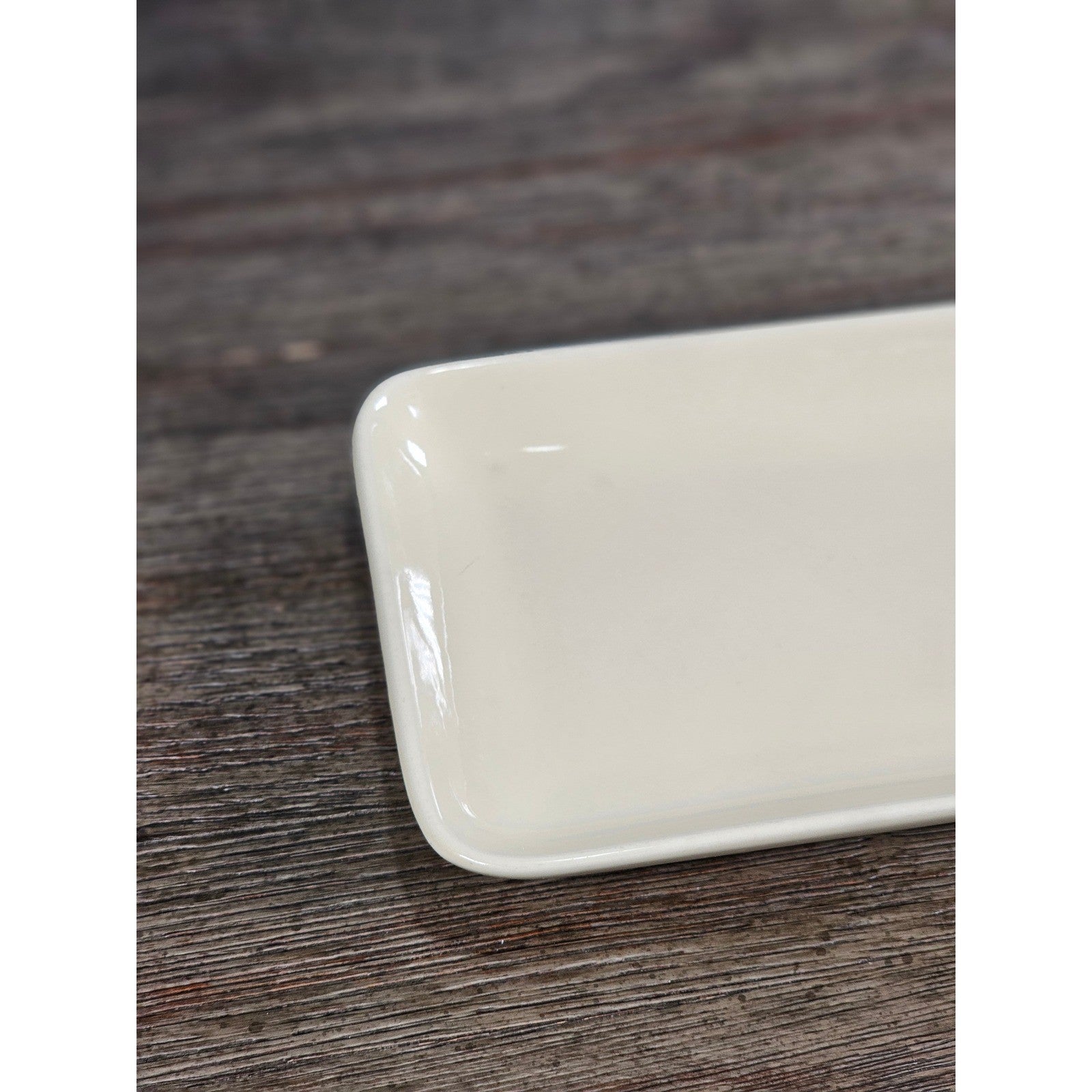 Old Pottery Company Rectangular Dish 7x5 Cream Stoneware Tray