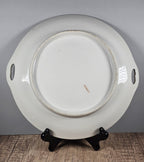 Germany Porcelain 2 Handle Cake Serving Plate Hand Painted Flowers