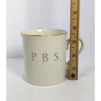Vintage Lenox PBS Porcelain Coffee Mug Gold Trim USA