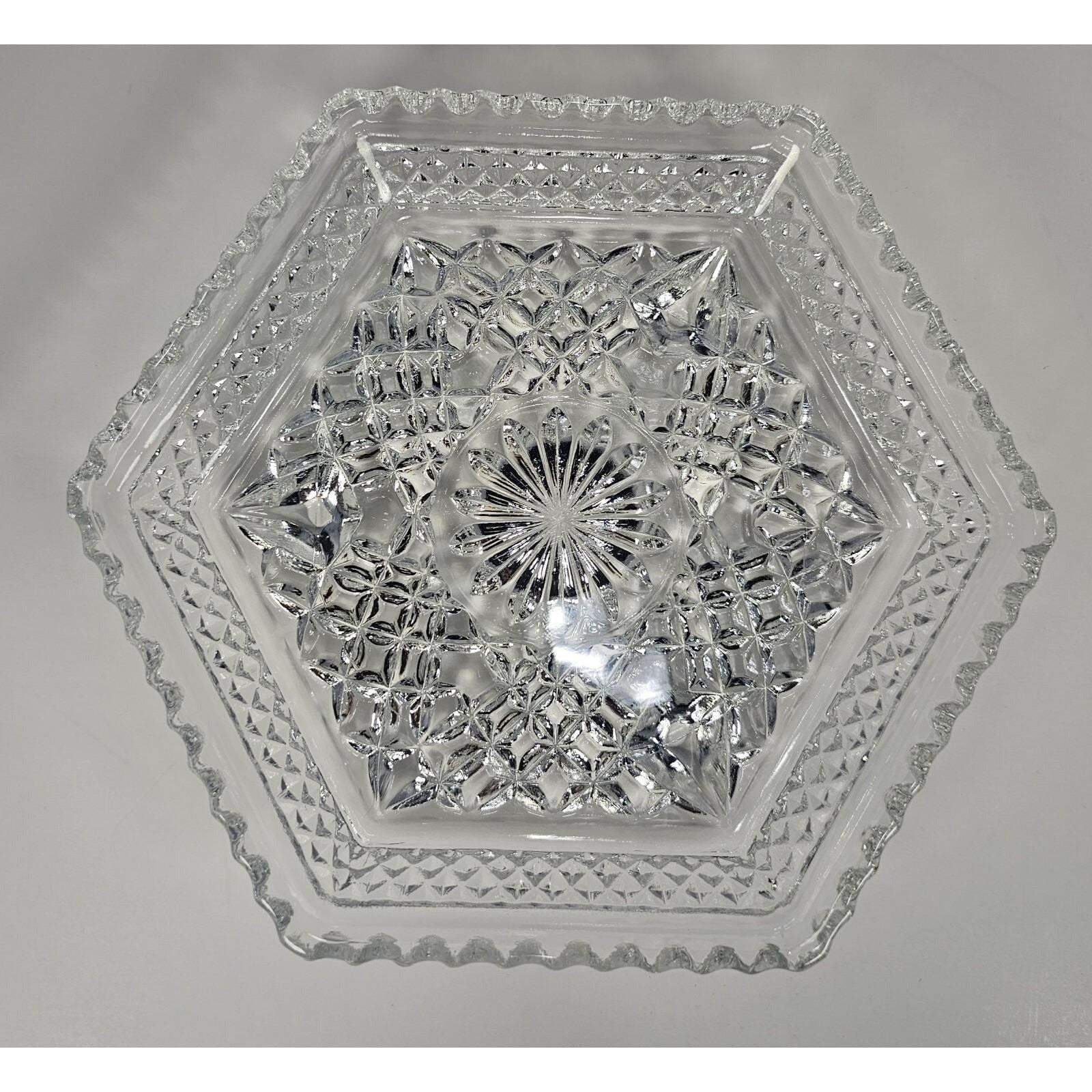 Anchor Hocking Wexford Footed Glass Dish 7.5 Inch Candy Bowl