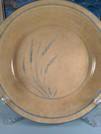 Arcopal Volcano Serving Plate Blue Wheat Design 11.5" Diameter