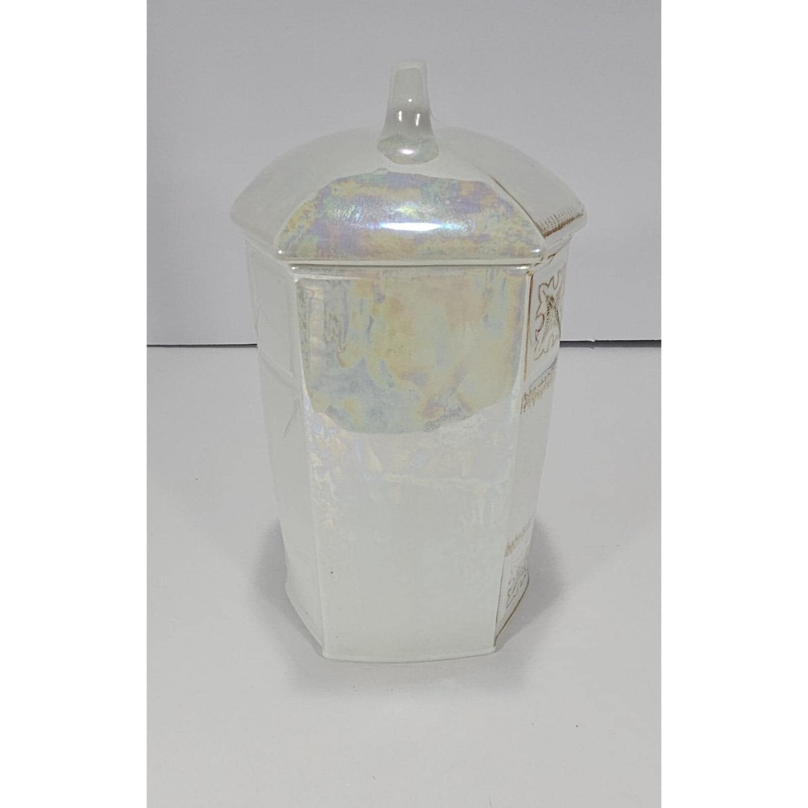 Vintage Czech Porcelain Sugar Jar Lid Victoria Czecho Slovakia 3104