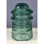 Vintage Hemingray No 9 Blue Glass Insulator May 2 1893