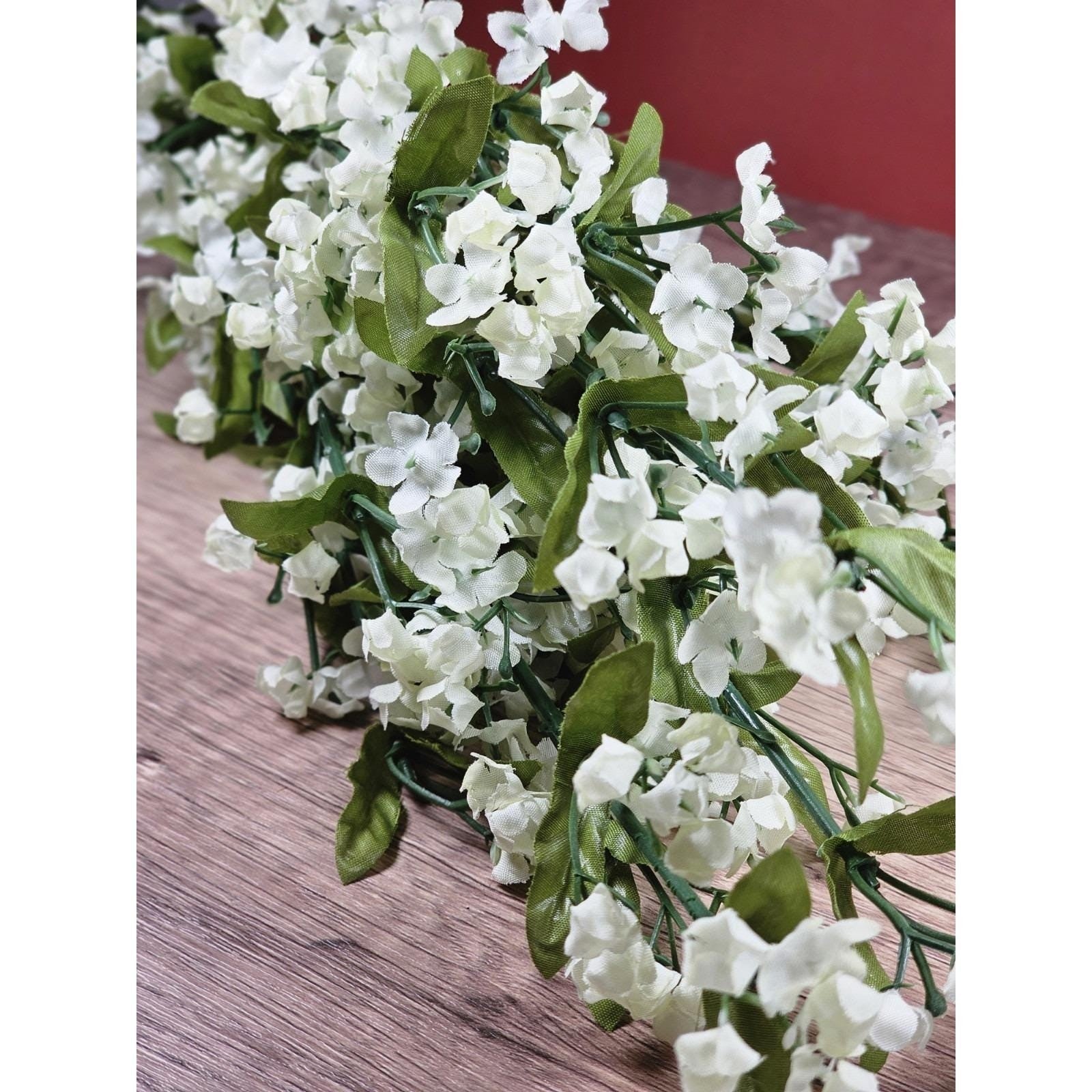 23" Artificial White Gypsophila Stems Baby's Breath Faux Floral Decor