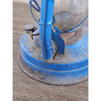 Vintage Dietz Air Pilot Lantern Blue Kerosene Oil Lamp 13.5" Tall