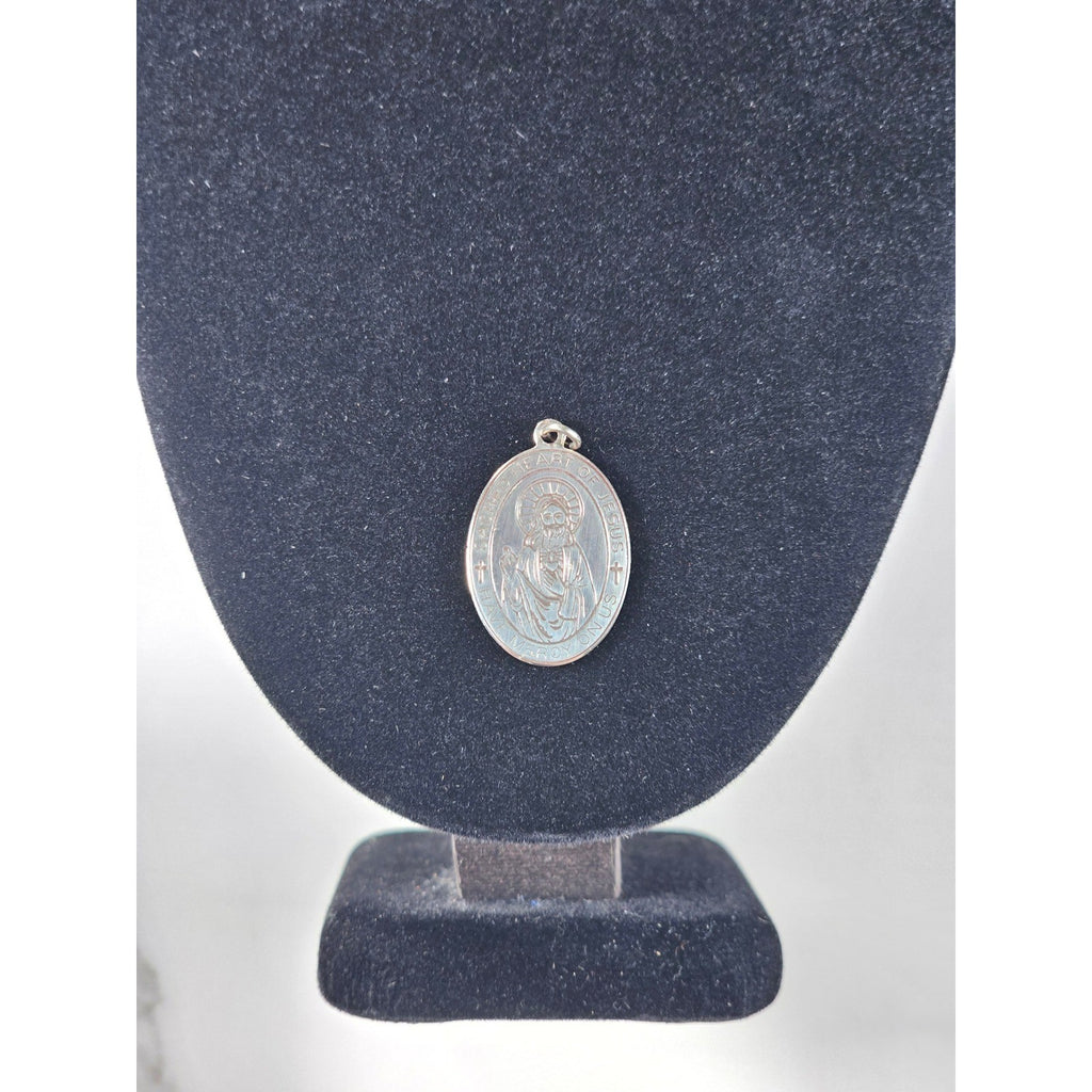 Vintage Sacred Heart & Our Lady of Mt Carmel Medal Pendant